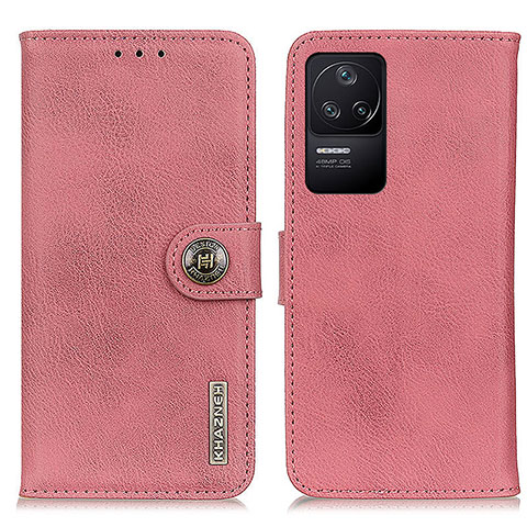 Custodia Portafoglio In Pelle Cover con Supporto K02Z per Xiaomi Poco F4 5G Rosa