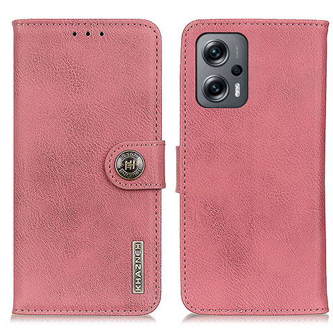 Custodia Portafoglio In Pelle Cover con Supporto K02Z per Xiaomi Redmi K50i 5G Rosa