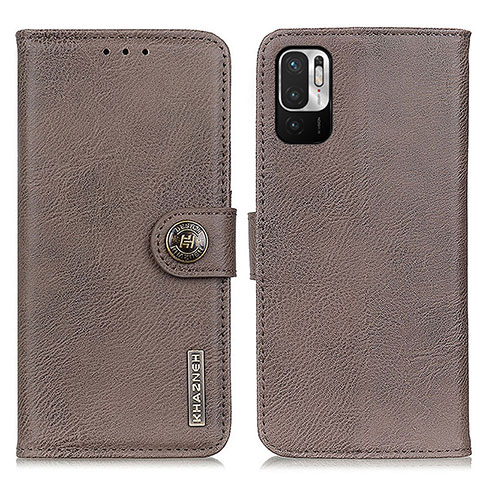 Custodia Portafoglio In Pelle Cover con Supporto K02Z per Xiaomi Redmi Note 10 JE 5G Grigio