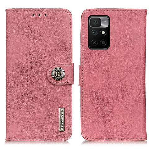 Custodia Portafoglio In Pelle Cover con Supporto K02Z per Xiaomi Redmi Note 11 4G (2021) Rosa