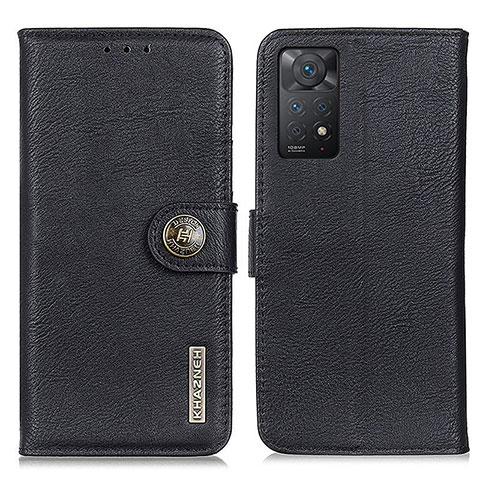 Custodia Portafoglio In Pelle Cover con Supporto K02Z per Xiaomi Redmi Note 11 Pro 5G Nero