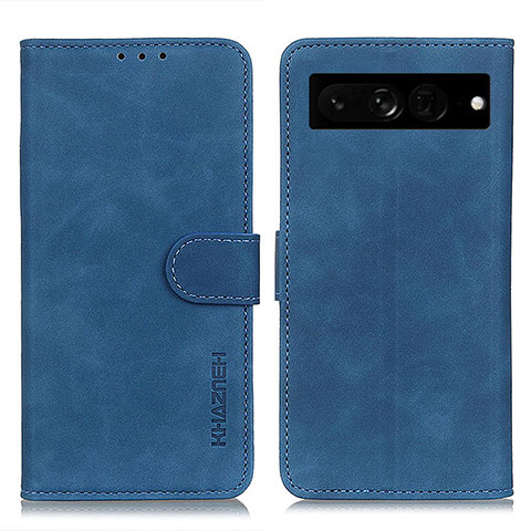 Custodia Portafoglio In Pelle Cover con Supporto K03Z per Google Pixel 7 Pro 5G Blu