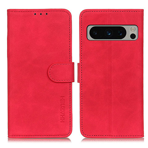 Custodia Portafoglio In Pelle Cover con Supporto K03Z per Google Pixel 8 Pro 5G Rosso