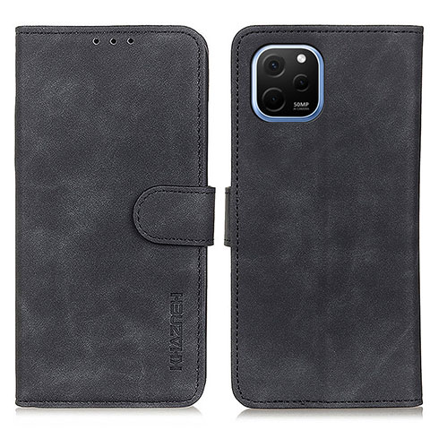 Custodia Portafoglio In Pelle Cover con Supporto K03Z per Huawei Enjoy 50z Nero