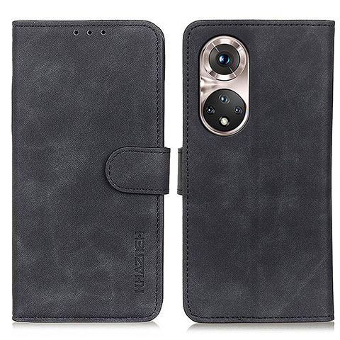 Custodia Portafoglio In Pelle Cover con Supporto K03Z per Huawei Honor 50 Pro 5G Nero