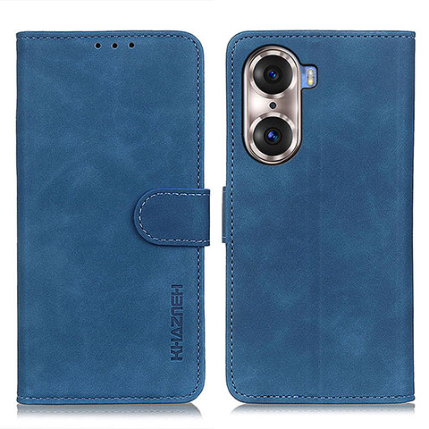 Custodia Portafoglio In Pelle Cover con Supporto K03Z per Huawei Honor 60 Pro 5G Blu