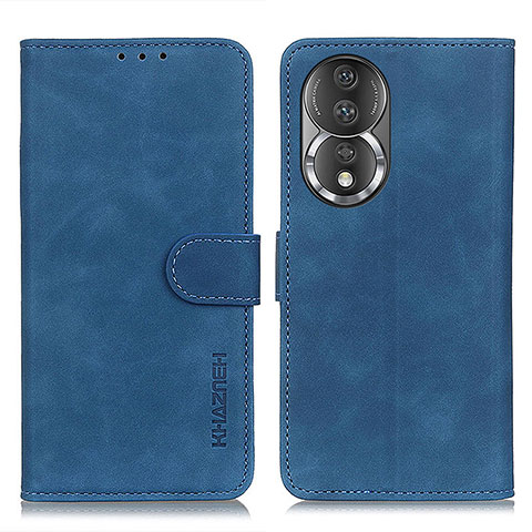 Custodia Portafoglio In Pelle Cover con Supporto K03Z per Huawei Honor 80 5G Blu