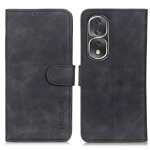 Custodia Portafoglio In Pelle Cover con Supporto K03Z per Huawei Honor 80 Pro 5G Nero