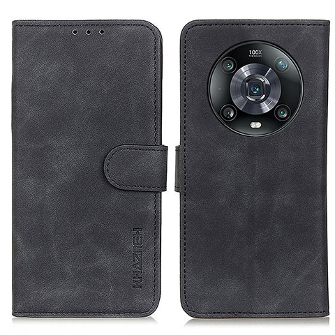 Custodia Portafoglio In Pelle Cover con Supporto K03Z per Huawei Honor Magic4 Pro 5G Nero