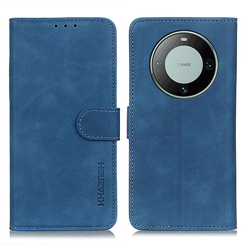 Custodia Portafoglio In Pelle Cover con Supporto K03Z per Huawei Mate 60 Blu