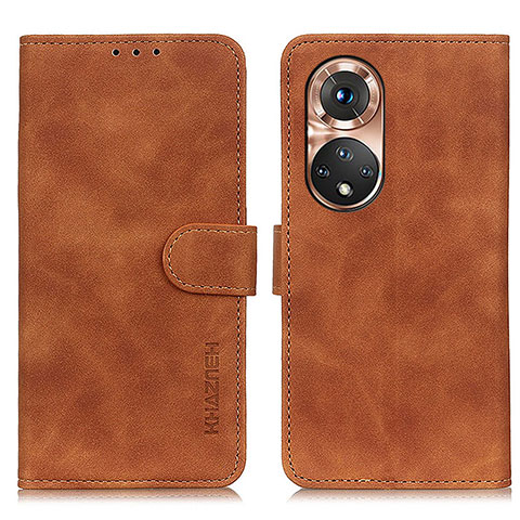 Custodia Portafoglio In Pelle Cover con Supporto K03Z per Huawei Nova 9 Marrone