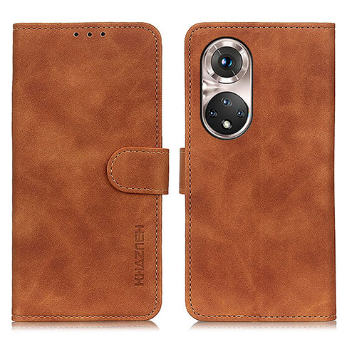 Custodia Portafoglio In Pelle Cover con Supporto K03Z per Huawei Nova 9 Pro Marrone