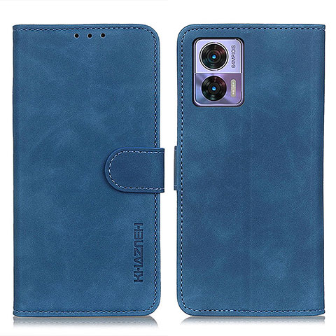 Custodia Portafoglio In Pelle Cover con Supporto K03Z per Motorola Moto Edge 30 Neo 5G Blu