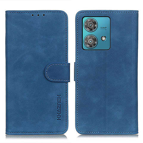 Custodia Portafoglio In Pelle Cover con Supporto K03Z per Motorola Moto Edge 40 Neo 5G Blu