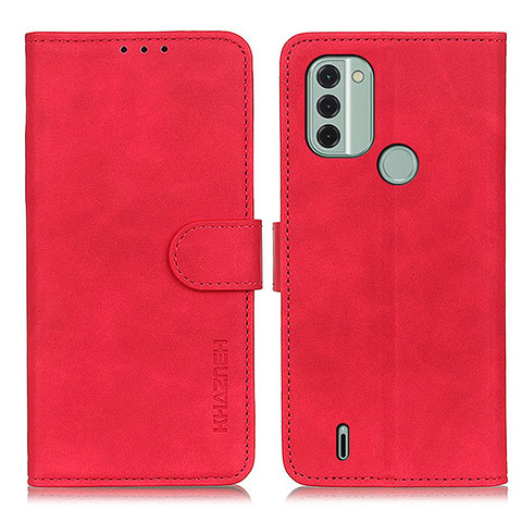 Custodia Portafoglio In Pelle Cover con Supporto K03Z per Nokia C31 Rosso