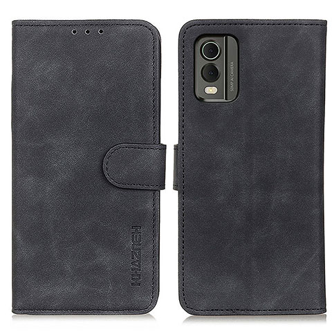 Custodia Portafoglio In Pelle Cover con Supporto K03Z per Nokia C32 Nero