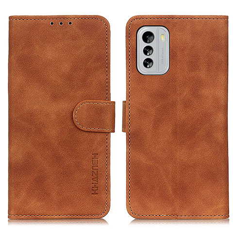 Custodia Portafoglio In Pelle Cover con Supporto K03Z per Nokia G60 5G Marrone