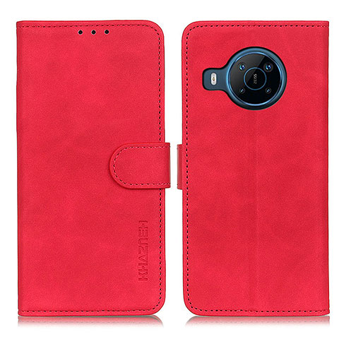 Custodia Portafoglio In Pelle Cover con Supporto K03Z per Nokia X100 5G Rosso