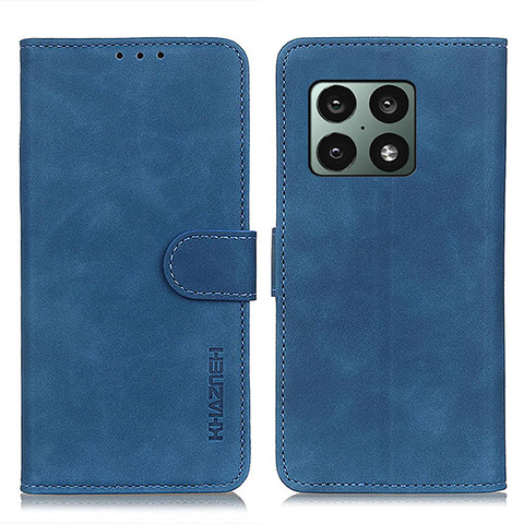 Custodia Portafoglio In Pelle Cover con Supporto K03Z per OnePlus 10 Pro 5G Blu