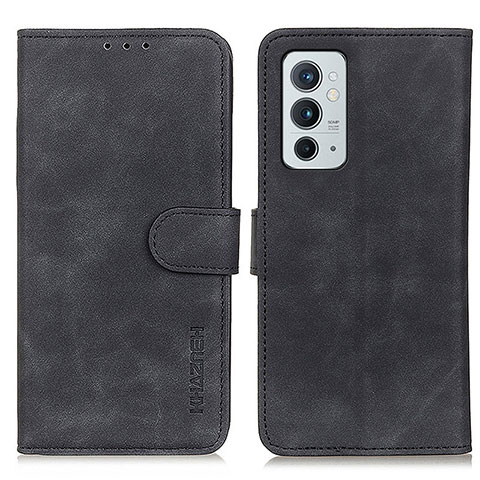 Custodia Portafoglio In Pelle Cover con Supporto K03Z per OnePlus 9RT 5G Nero