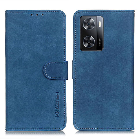 Custodia Portafoglio In Pelle Cover con Supporto K03Z per Oppo A57 4G Blu