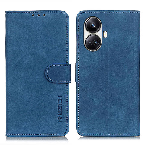 Custodia Portafoglio In Pelle Cover con Supporto K03Z per Realme 10 Pro+ Plus 5G Blu