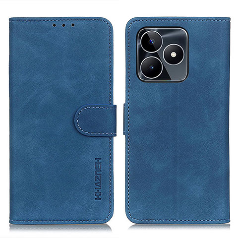 Custodia Portafoglio In Pelle Cover con Supporto K03Z per Realme C51 Blu