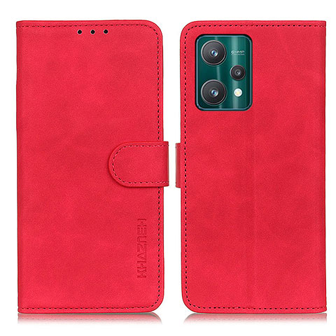 Custodia Portafoglio In Pelle Cover con Supporto K03Z per Realme Q5 5G Rosso