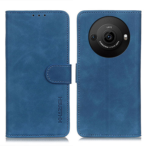 Custodia Portafoglio In Pelle Cover con Supporto K03Z per Sharp Aquos R8 Pro Blu