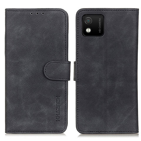 Custodia Portafoglio In Pelle Cover con Supporto K03Z per Wiko Y52 Nero