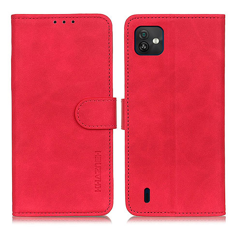 Custodia Portafoglio In Pelle Cover con Supporto K03Z per Wiko Y82 Rosso