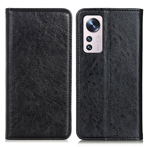 Custodia Portafoglio In Pelle Cover con Supporto K03Z per Xiaomi Mi 12 Pro 5G Nero