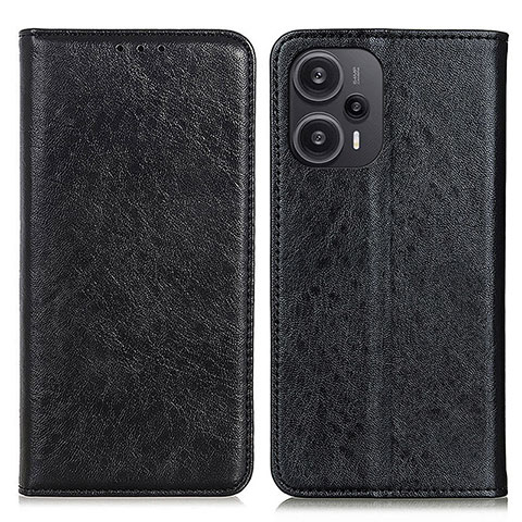 Custodia Portafoglio In Pelle Cover con Supporto K03Z per Xiaomi Poco F5 5G Nero