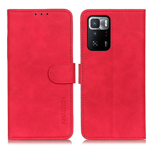 Custodia Portafoglio In Pelle Cover con Supporto K03Z per Xiaomi Poco X3 GT 5G Rosso