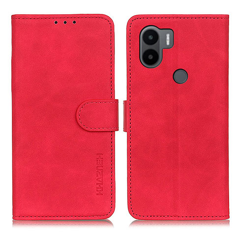 Custodia Portafoglio In Pelle Cover con Supporto K03Z per Xiaomi Redmi A1 Plus Rosso