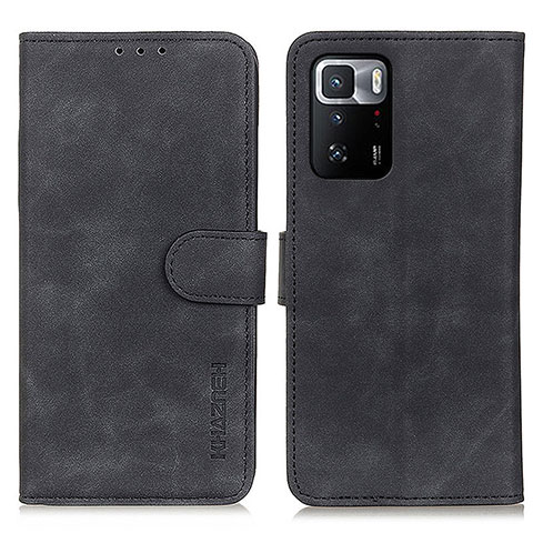 Custodia Portafoglio In Pelle Cover con Supporto K03Z per Xiaomi Redmi Note 10 Pro 5G Nero