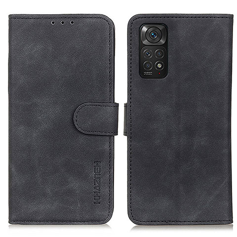 Custodia Portafoglio In Pelle Cover con Supporto K03Z per Xiaomi Redmi Note 11 4G (2022) Nero