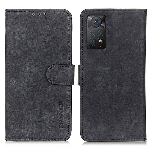 Custodia Portafoglio In Pelle Cover con Supporto K03Z per Xiaomi Redmi Note 11 Pro 4G Nero