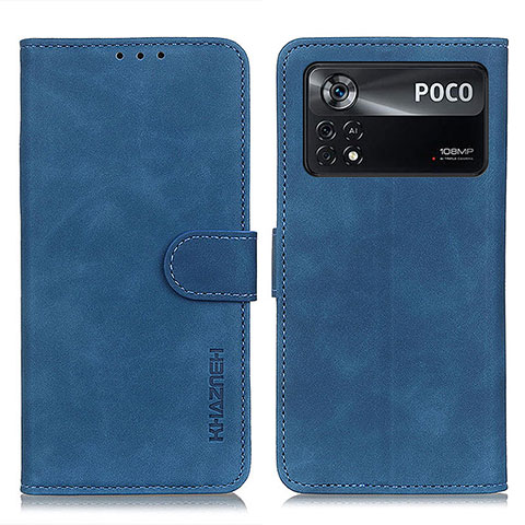 Custodia Portafoglio In Pelle Cover con Supporto K03Z per Xiaomi Redmi Note 11E Pro 5G Blu