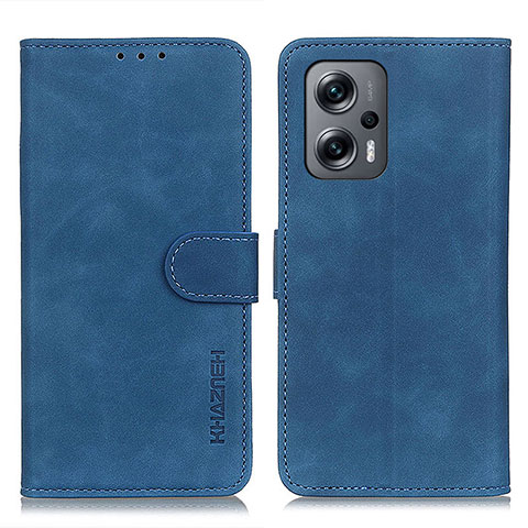 Custodia Portafoglio In Pelle Cover con Supporto K03Z per Xiaomi Redmi Note 11T Pro+ Plus 5G Blu