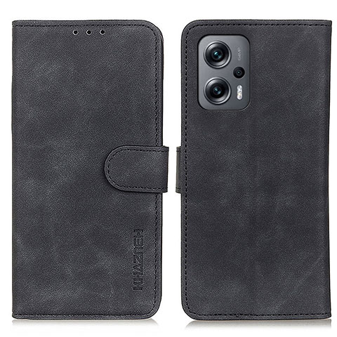 Custodia Portafoglio In Pelle Cover con Supporto K03Z per Xiaomi Redmi Note 11T Pro+ Plus 5G Nero