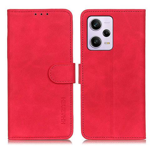 Custodia Portafoglio In Pelle Cover con Supporto K03Z per Xiaomi Redmi Note 12 Explorer Rosso