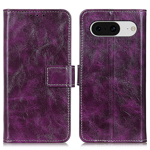 Custodia Portafoglio In Pelle Cover con Supporto K04Z per Google Pixel 8 5G Viola