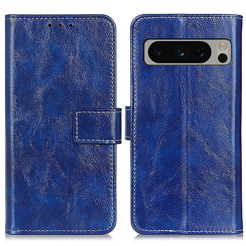 Custodia Portafoglio In Pelle Cover con Supporto K04Z per Google Pixel 8 Pro 5G Blu