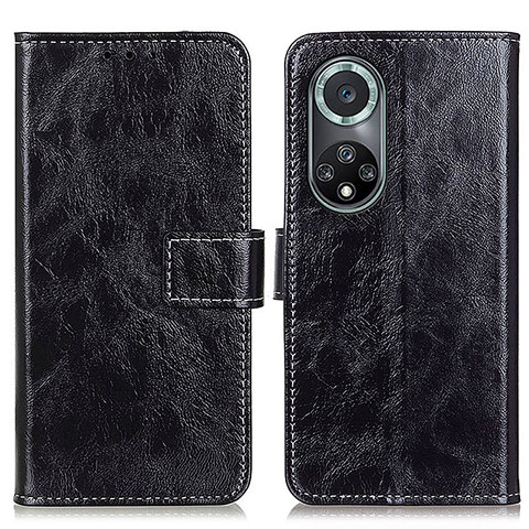 Custodia Portafoglio In Pelle Cover con Supporto K04Z per Huawei Honor 50 Pro 5G Nero