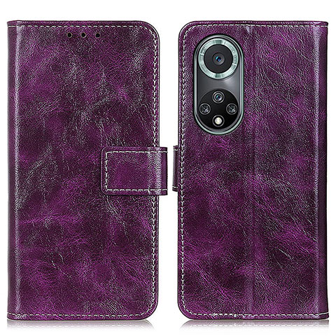 Custodia Portafoglio In Pelle Cover con Supporto K04Z per Huawei Honor 50 Pro 5G Viola