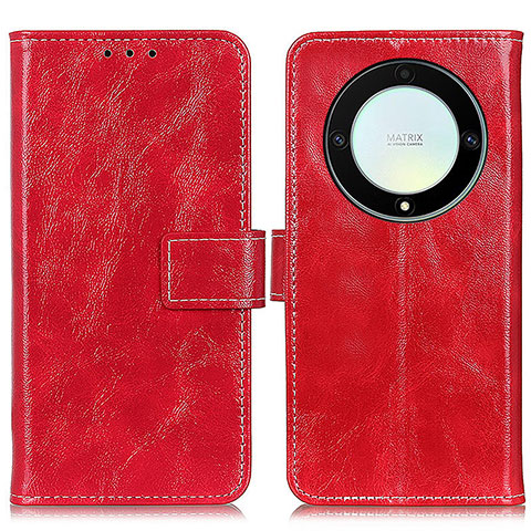 Custodia Portafoglio In Pelle Cover con Supporto K04Z per Huawei Honor Magic5 Lite 5G Rosso