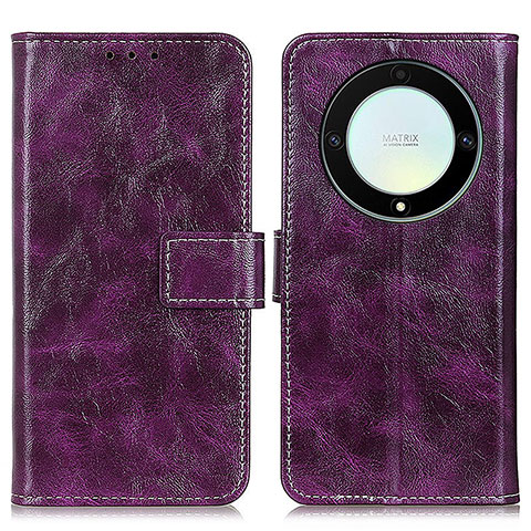 Custodia Portafoglio In Pelle Cover con Supporto K04Z per Huawei Honor Magic5 Lite 5G Viola