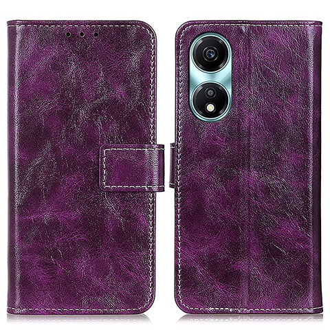 Custodia Portafoglio In Pelle Cover con Supporto K04Z per Huawei Honor X5 Plus Viola