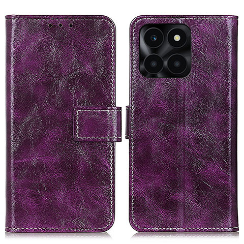 Custodia Portafoglio In Pelle Cover con Supporto K04Z per Huawei Honor X6a Viola